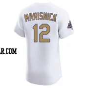 Jake Marisnick Men's Los Angeles Dodgers Gold Elite White 2025 Collection Jersey