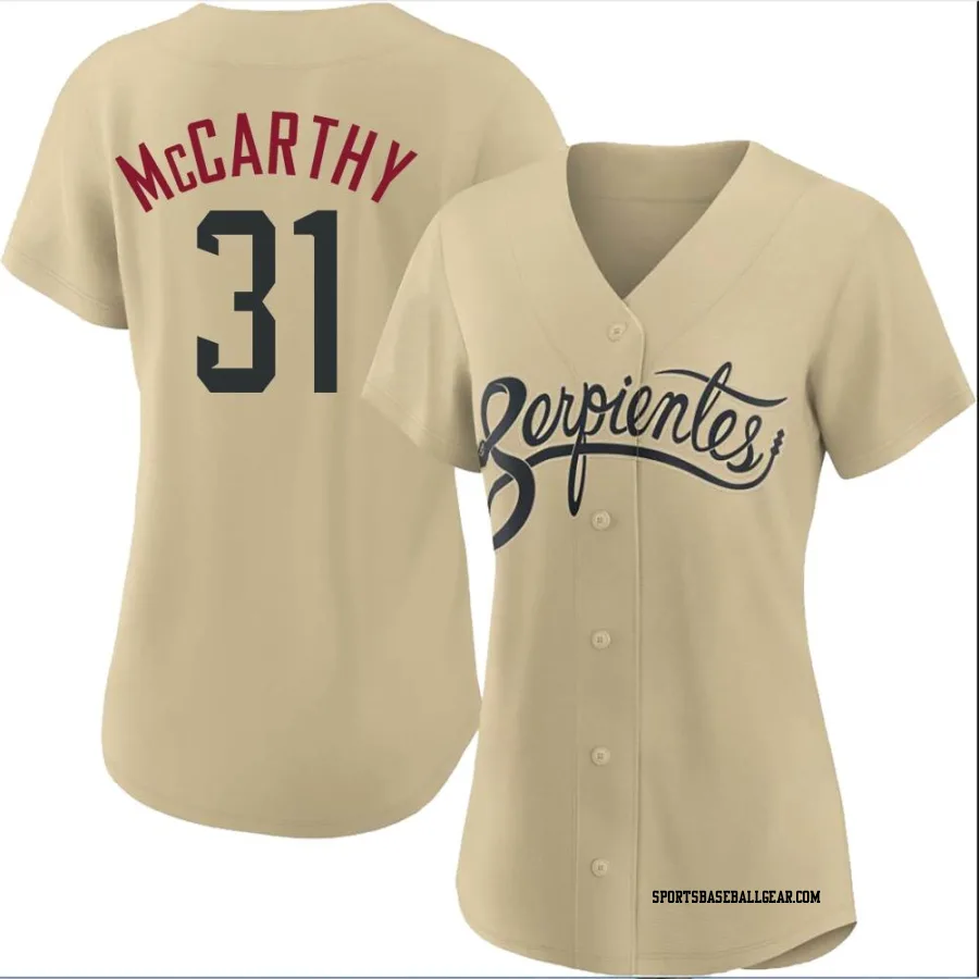 Jake McCarthy Women's Arizona Diamondbacks Gold Replica 2021 City Connect Cool Base Jersey