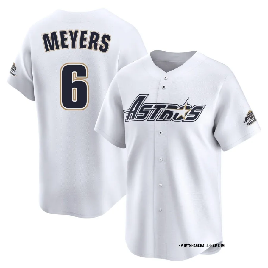 Jake Meyers Men's Houston Astros White Limited Throwback Cooperstown Collection Jersey