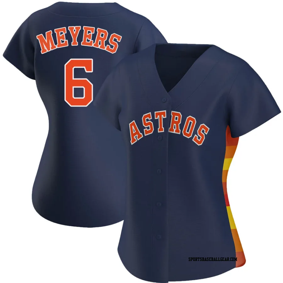 Jake Meyers Women's Houston Astros Navy Authentic Alternate Jersey