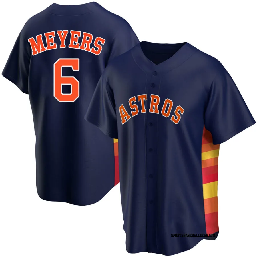 Jake Meyers Youth Houston Astros Navy Replica Alternate Jersey