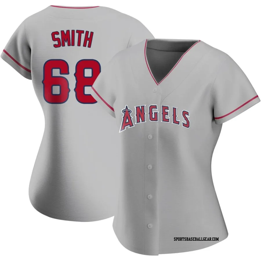 Jake Smith Women's Los Angeles Angels Authentic Silver Road Jersey