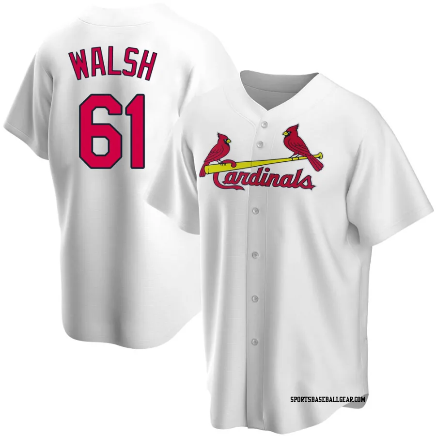 Jake Walsh Men's St. Louis Cardinals White Replica Home Jersey