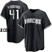Jake Woodford Men's Arizona Diamondbacks Black/White Replica Jersey