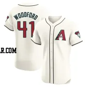 Jake Woodford Men's Arizona Diamondbacks Cream Elite Home Patch Jersey