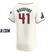 Jake Woodford Men's Arizona Diamondbacks Cream Elite Home Patch Jersey