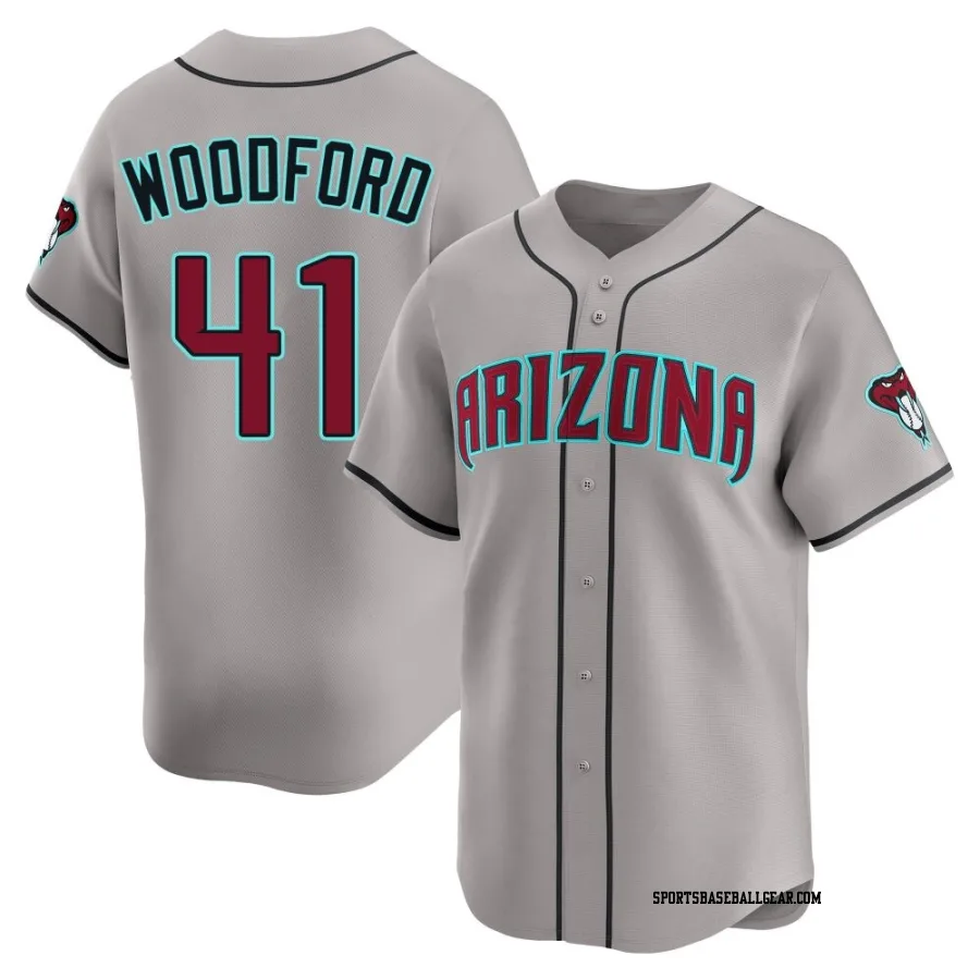 Jake Woodford Men's Arizona Diamondbacks Gray Limited Alternate Jersey