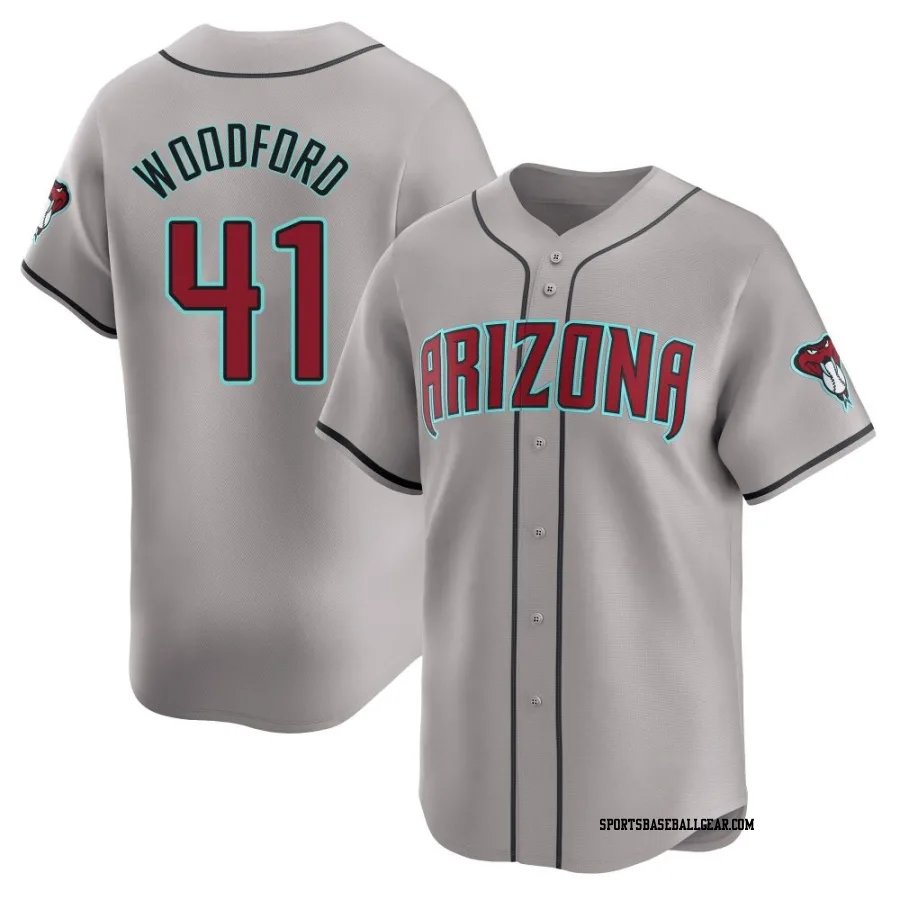 Jake Woodford Men's Arizona Diamondbacks Gray Limited Away Jersey