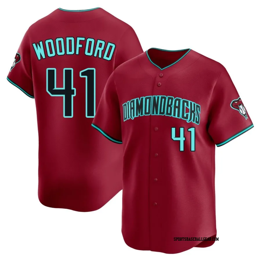 Jake Woodford Men's Arizona Diamondbacks Red Limited Alternate Jersey