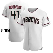 Jake Woodford Men's Arizona Diamondbacks White/Crimson Authentic Home Jersey