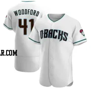 Jake Woodford Men's Arizona Diamondbacks White/Teal Authentic Alternate Jersey