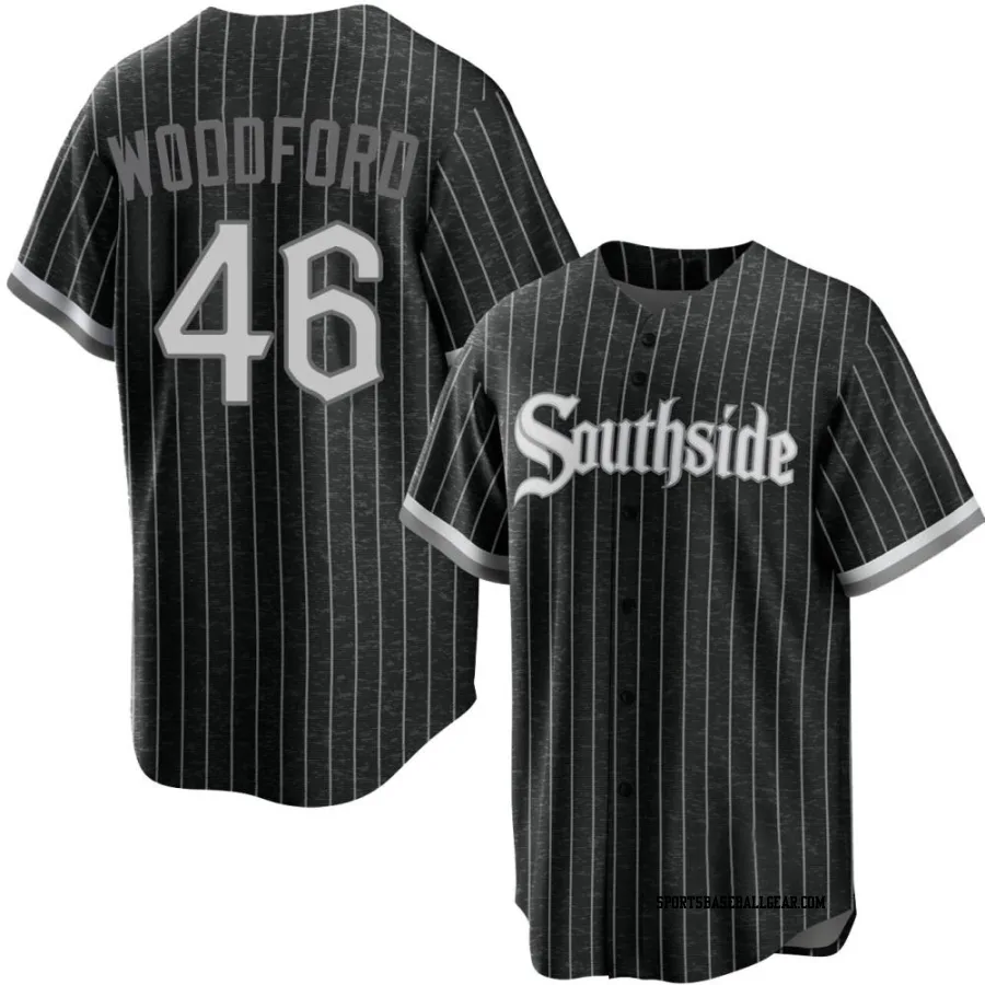 Jake Woodford Men's Chicago White Sox Black Replica 2021 City Connect Jersey