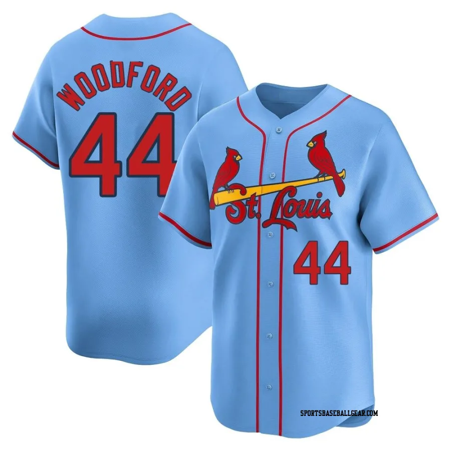 Jake Woodford Men's St. Louis Cardinals Light Blue Limited Alternate Jersey