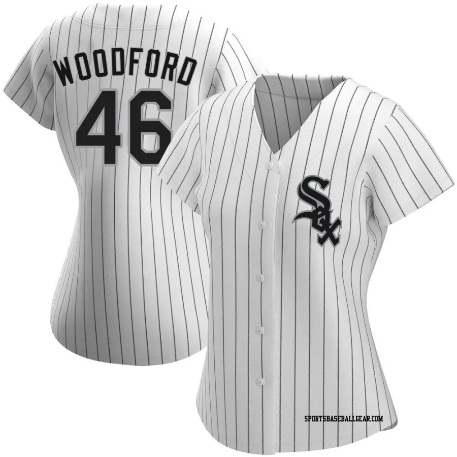 Jake Woodford Women's Chicago White Sox White Replica Home Jersey