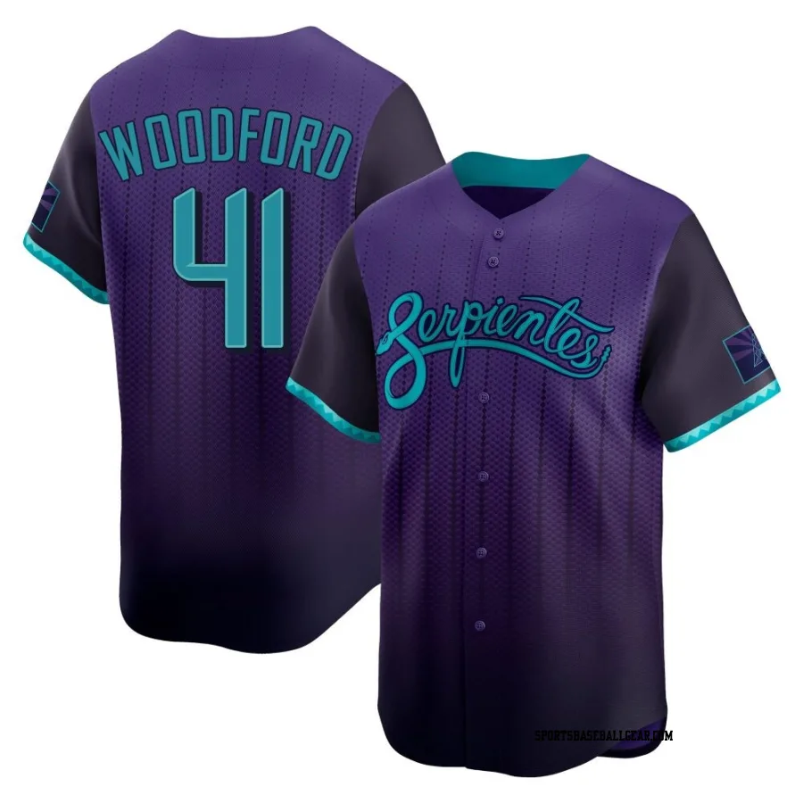 Jake Woodford Youth Arizona Diamondbacks Purple Limited 2025 City Connect Jersey