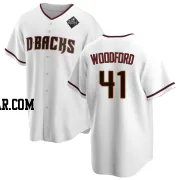 Jake Woodford Youth Arizona Diamondbacks White Replica Home 2023 World Series Jersey