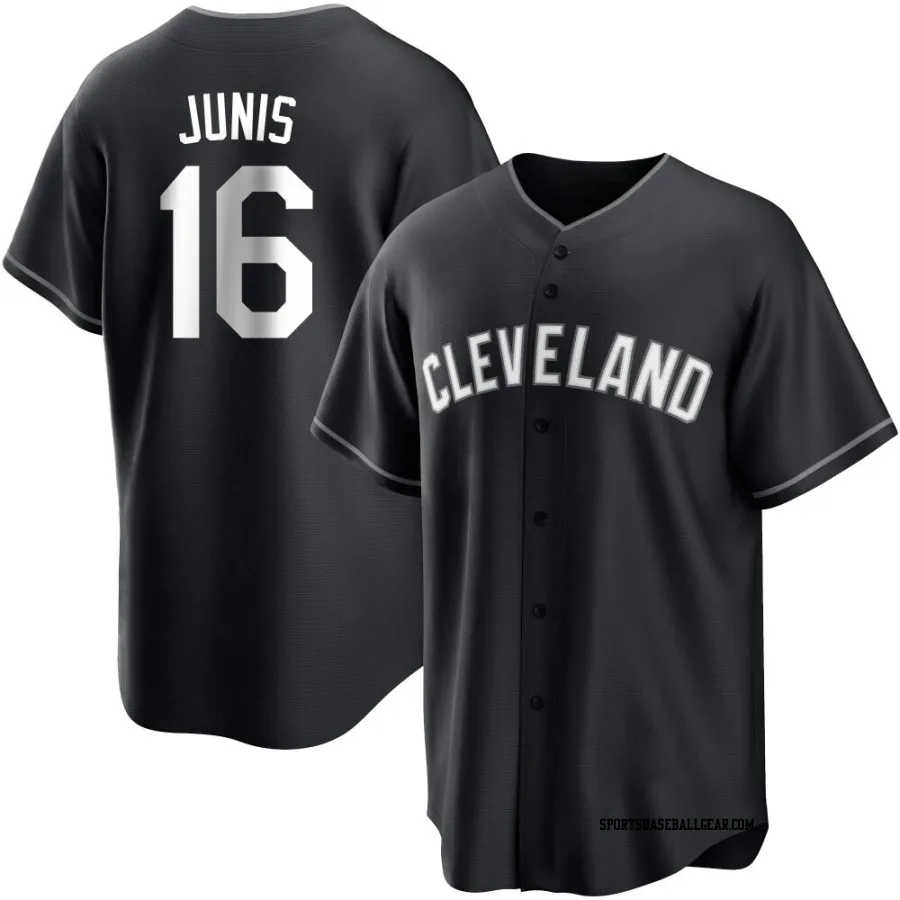 Jakob Junis Youth Cleveland Guardians Black/White Replica Jersey