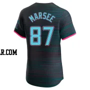 Jakob Marsee Men's Miami Marlins Black Elite 2025 City Connect Jersey