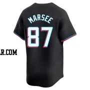 Jakob Marsee Youth Miami Marlins Black Limited Alternate Jersey