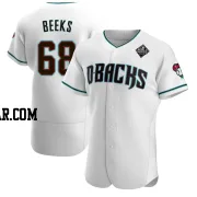 Jalen Beeks Men's Arizona Diamondbacks White Authentic Teal Alternate 2023 World Series Jersey