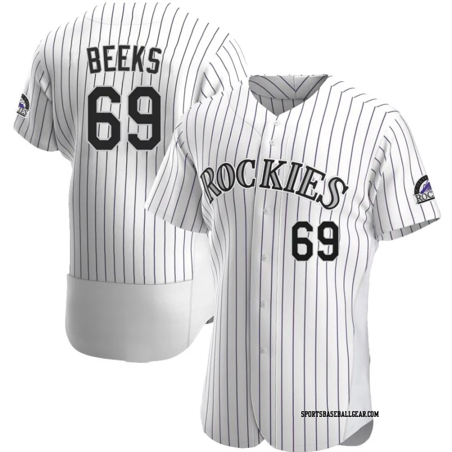 Jalen Beeks Men's Colorado Rockies White Authentic Home Jersey