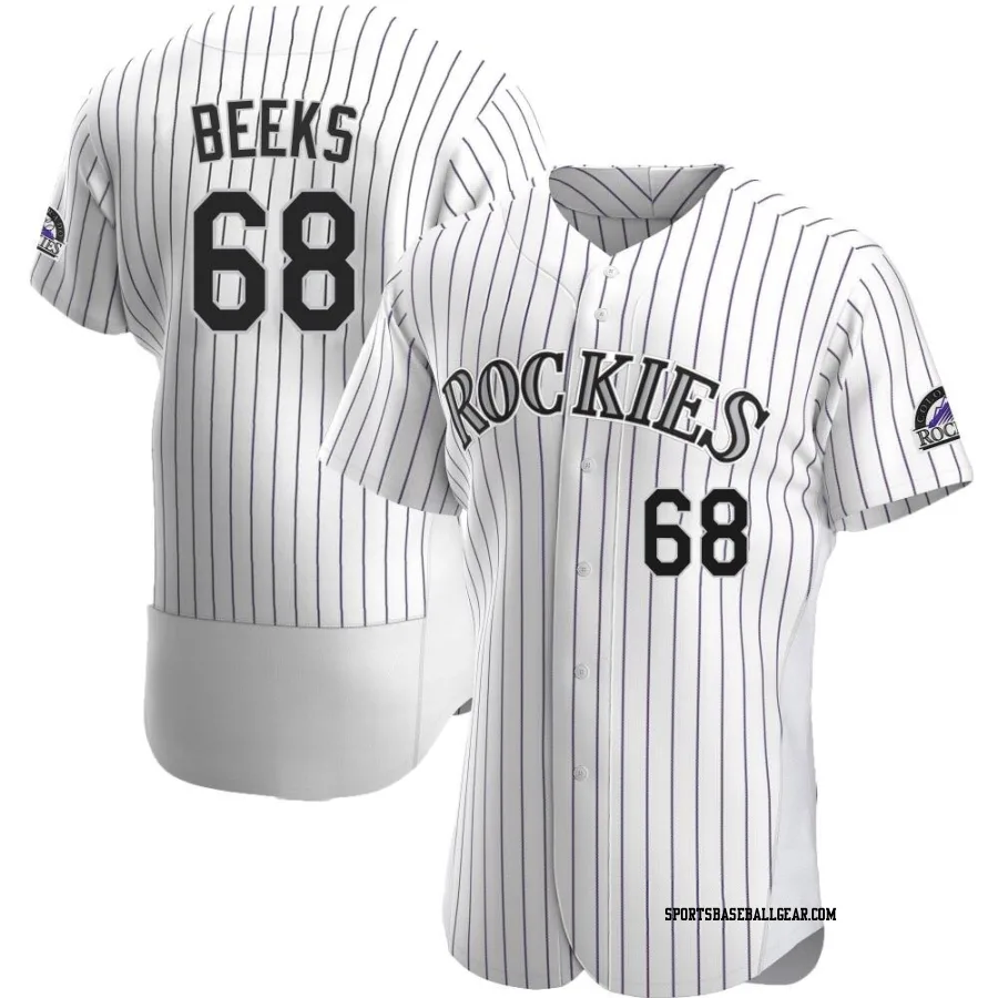 Jalen Beeks Men's Colorado Rockies White Authentic Home Jersey