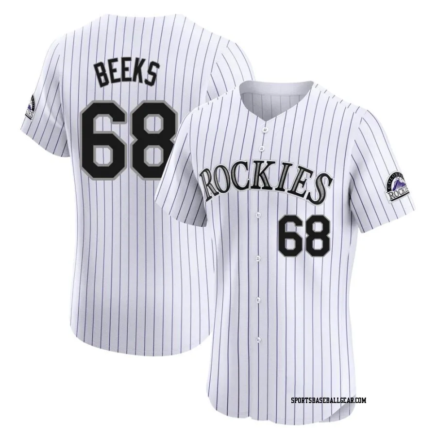 Jalen Beeks Men's Colorado Rockies White Elite Home Jersey