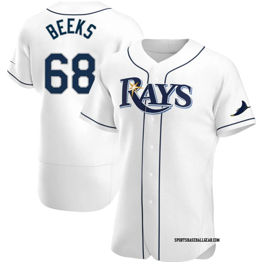 Jalen Beeks Men's Tampa Bay Rays White Authentic Home Jersey