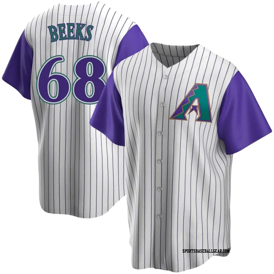 Jalen Beeks Youth Arizona Diamondbacks Cream/Purple Replica Alternate Cooperstown Collection Jersey