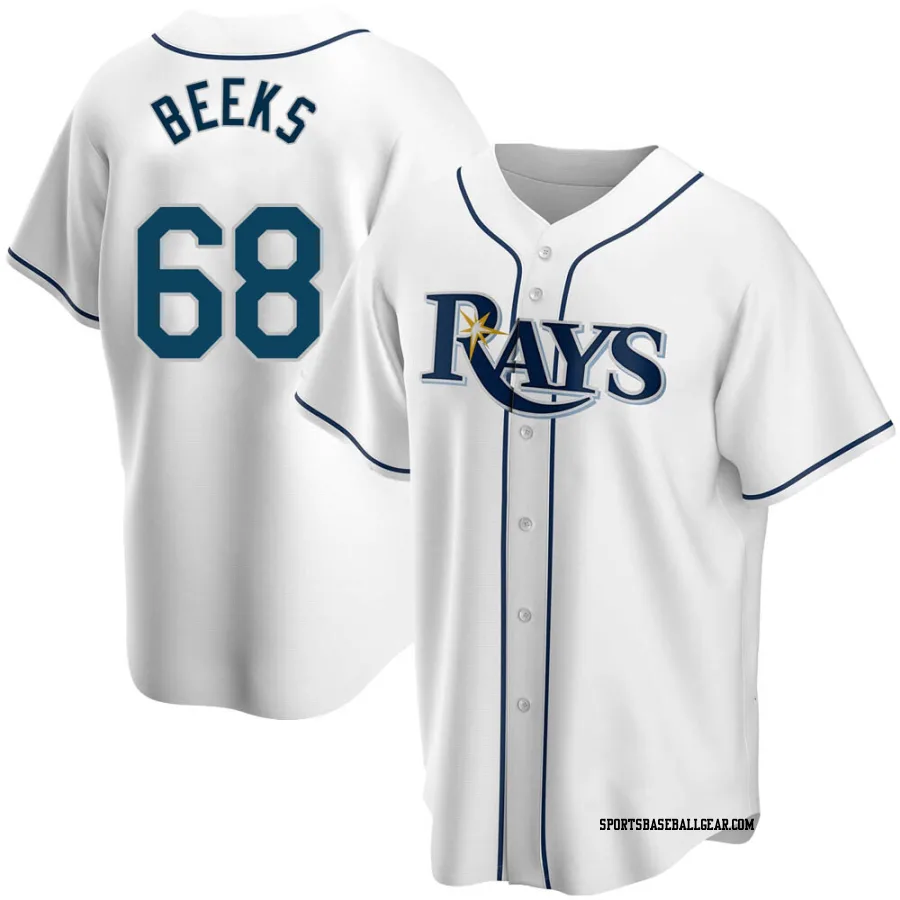 Jalen Beeks Youth Tampa Bay Rays White Replica Home Jersey