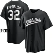 James Kaprielian Men's Oakland Athletics Black/White Replica Jersey