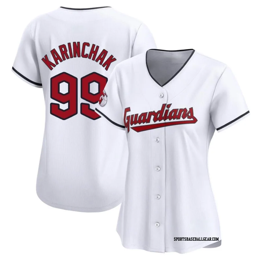 James Karinchak Women's Cleveland Guardians White Limited Home Jersey