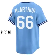 James McArthur Men's Kansas City Royals Light Blue Limited Throwback Cooperstown Collection Jersey