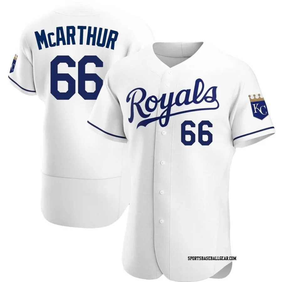 James McArthur Men's Kansas City Royals White Authentic Home Jersey