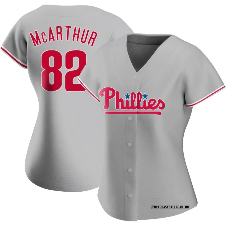 James McArthur Women's Philadelphia Phillies Gray Authentic Road Jersey