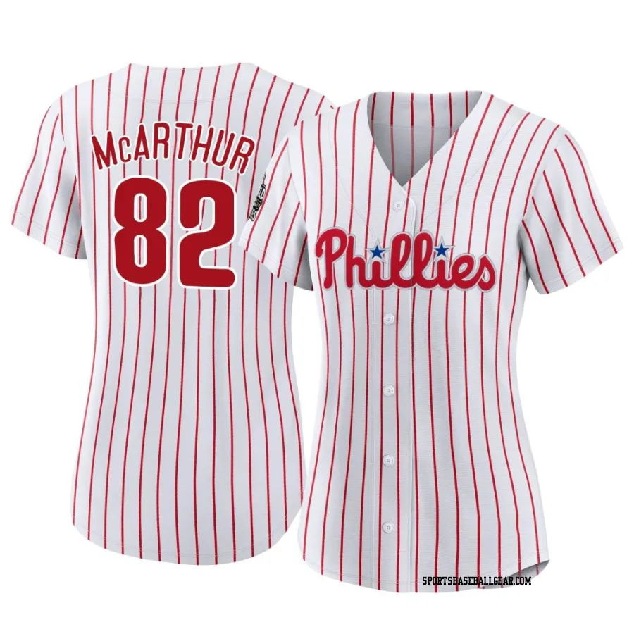 James McArthur Women's Philadelphia Phillies White Replica 2022 World Series Home Jersey