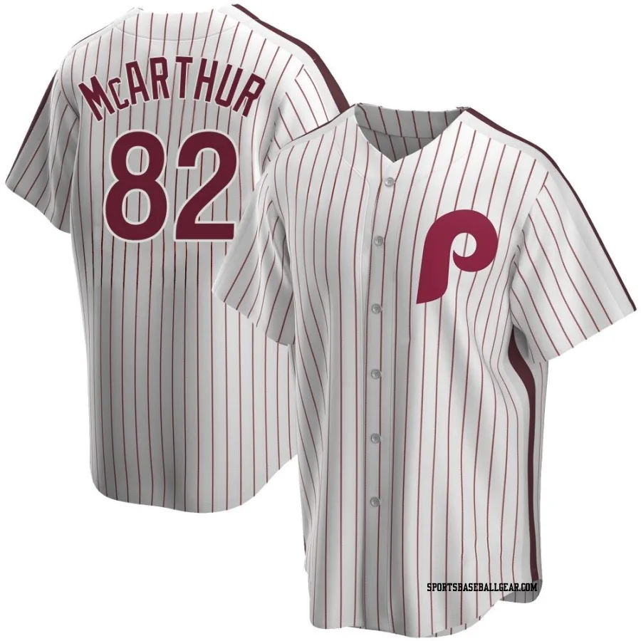 James McArthur Youth Philadelphia Phillies White Replica Home Cooperstown Collection Jersey