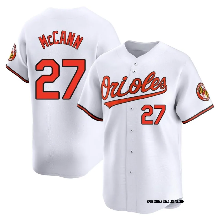 James McCann Men's Baltimore Orioles White Limited Home Jersey