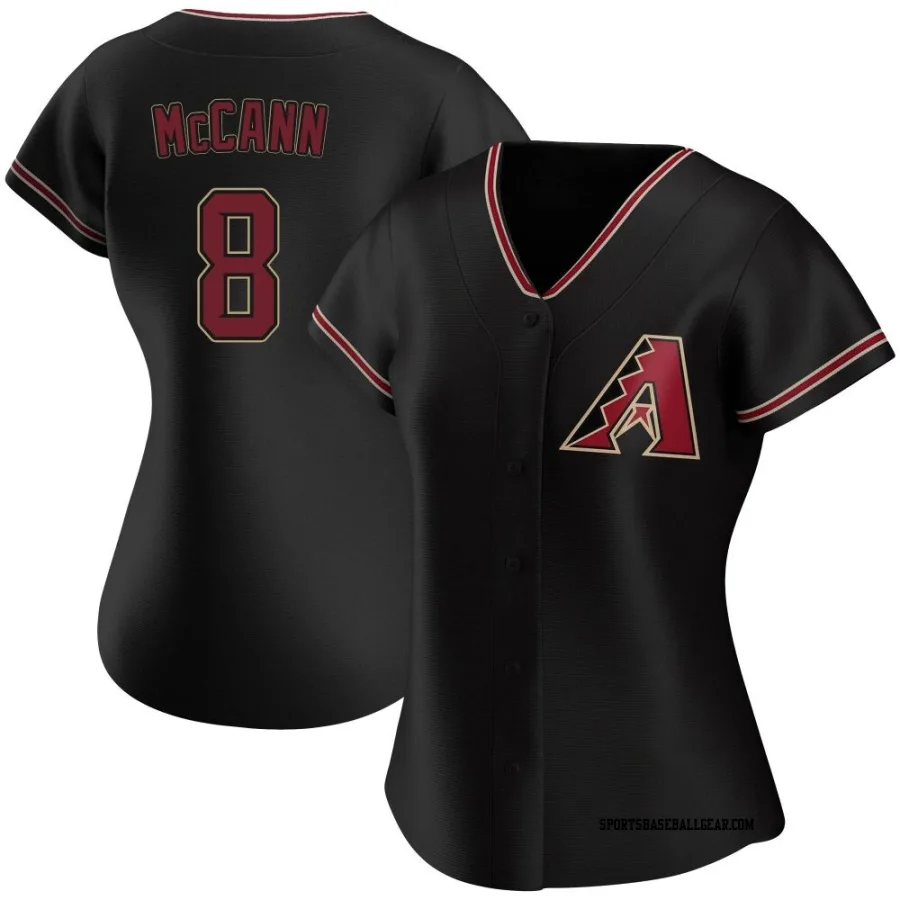 James McCann Women's Arizona Diamondbacks Black Replica Alternate Jersey