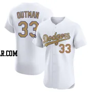 James Outman Men's Los Angeles Dodgers Gold Elite White 2025 Collection Jersey