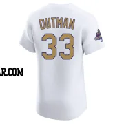 James Outman Men's Los Angeles Dodgers Gold Elite White 2025 Collection Jersey