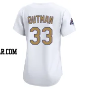 James Outman Women's Los Angeles Dodgers Gold Limited White 2025 Collection Jersey