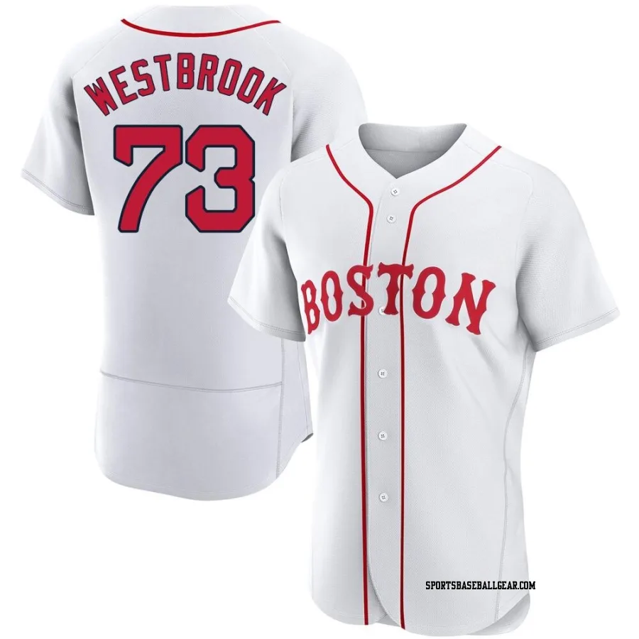 Jamie Westbrook Men's Boston Red Sox White Authentic 2021 Patriots' Day Jersey