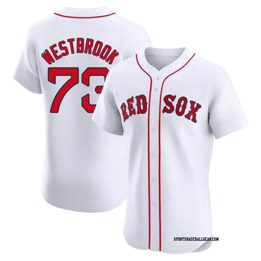 Jamie Westbrook Men's Boston Red Sox White Elite Home Patch Jersey