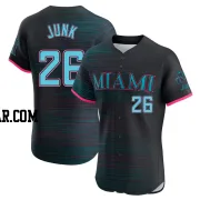 Janson Junk Men's Miami Marlins Black Elite 2025 City Connect Jersey