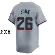 Janson Junk Youth Miami Marlins Gray Limited Road Jersey