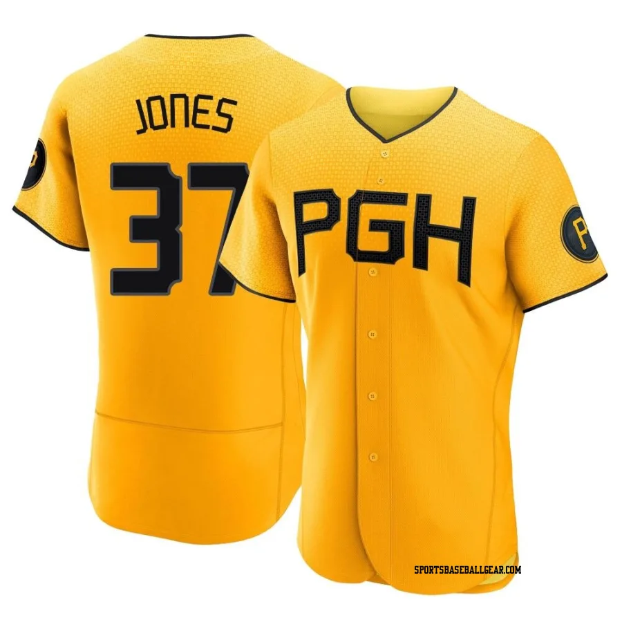 Jared Jones Men's Pittsburgh Pirates Gold Authentic 2023 City Connect Jersey
