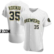 Jared Koenig Men's Milwaukee Brewers White Authentic Alternate Jersey