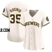 Jared Koenig Women's Milwaukee Brewers Cream Limited Home Jersey