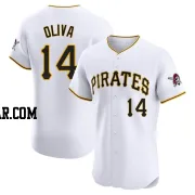 Jared Oliva Men's Pittsburgh Pirates White Elite Home Jersey